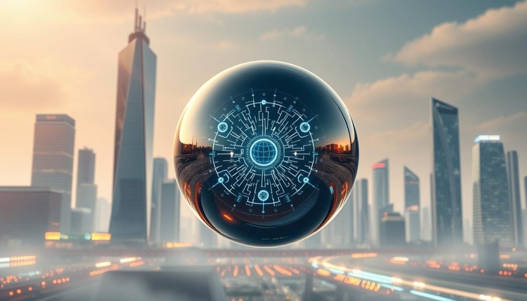 A crisp, metallic sphere hovers amidst a futuristic landscape, its surface reflecting the surrounding environment. Glowing circuits and geometric shapes emanate from its core, symbolizing the digital infrastructure powering a central bank-issued cryptocurrency. The scene is bathed in a warm, diffused light, creating a sense of authority and reliability. In the background, sleek skyscrapers and a bustling cityscape suggest the integration of this digital currency into the fabric of modern finance. The composition conveys the innovative, yet grounded nature of central bank digital currencies, poised to shape the future of global monetary systems. A crisp, metallic sphere hovers amidst a futuristic landscape, its surface reflecting the surrounding environment. Glowing circuits and geometric shapes emanate from its core, symbolizing the digital infrastructure powering a central bank-issued cryptocurrency. The scene is bathed in a warm, diffused light, creating a sense of authority and reliability. In the background, sleek skyscrapers and a bustling cityscape suggest the integration of this digital currency into the fabric of modern finance. The composition conveys the innovative, yet grounded nature of central bank digital currencies, poised to shape the future of global monetary systems.