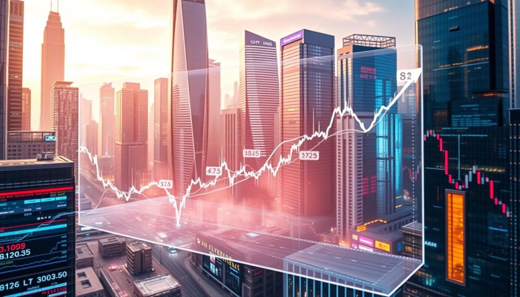 A futuristic cityscape, with towering skyscrapers and sleek, modern architecture bathed in a soft, warm glow. In the foreground, a holographic display showcases the rise and fluctuations of various cryptocurrencies, their values ebbing and flowing like the tides. The background is a kaleidoscope of neon lights and digital interfaces, reflecting the dynamic and ever-evolving nature of the crypto market. The scene conveys a sense of progress, innovation, and the boundless potential of this emerging financial landscape. Captured through the lens of a high-resolution camera, with a shallow depth of field to emphasize the depth and grandeur of the cityscape. A futuristic cityscape, with towering skyscrapers and sleek, modern architecture bathed in a soft, warm glow. In the foreground, a holographic display showcases the rise and fluctuations of various cryptocurrencies, their values ebbing and flowing like the tides. The background is a kaleidoscope of neon lights and digital interfaces, reflecting the dynamic and ever-evolving nature of the crypto market. The scene conveys a sense of progress, innovation, and the boundless potential of this emerging financial landscape. Captured through the lens of a high-resolution camera, with a shallow depth of field to emphasize the depth and grandeur of the cityscape.