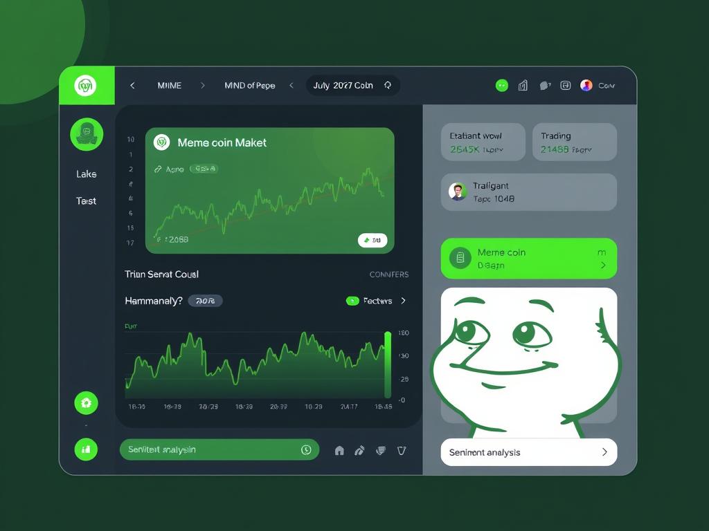 Интерфейс платформы MIND of Pepe с AI-ботом для анализа рынка мемкоинов