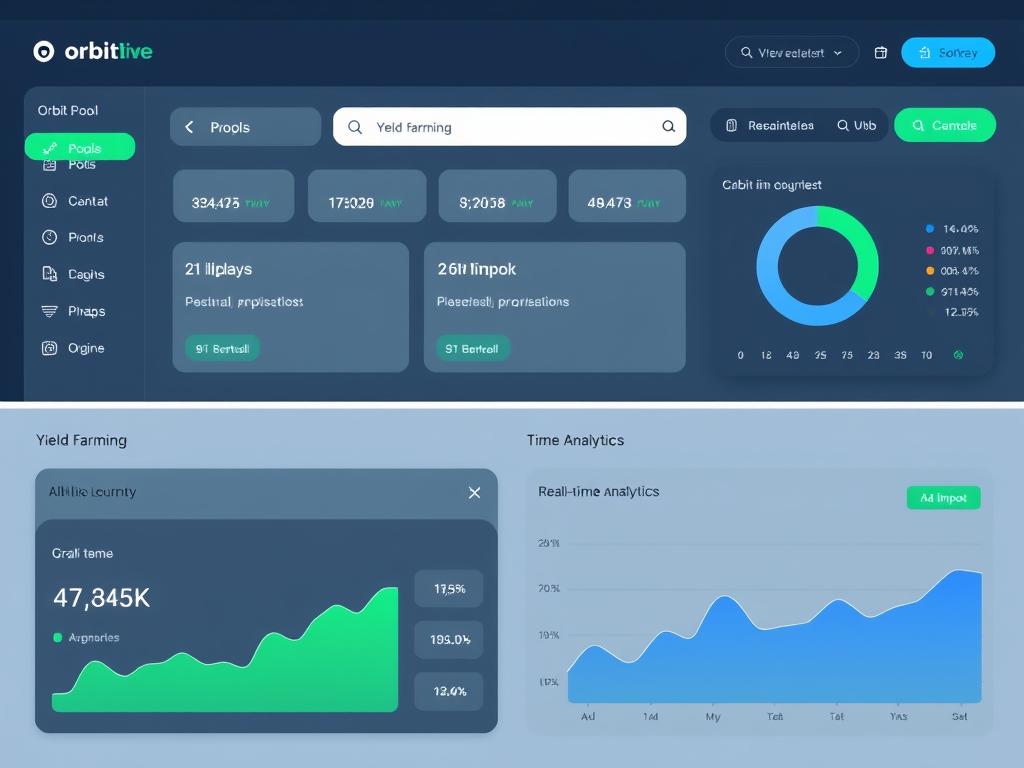 Платформа Orbit Finance с интерфейсом для управления ликвидностью