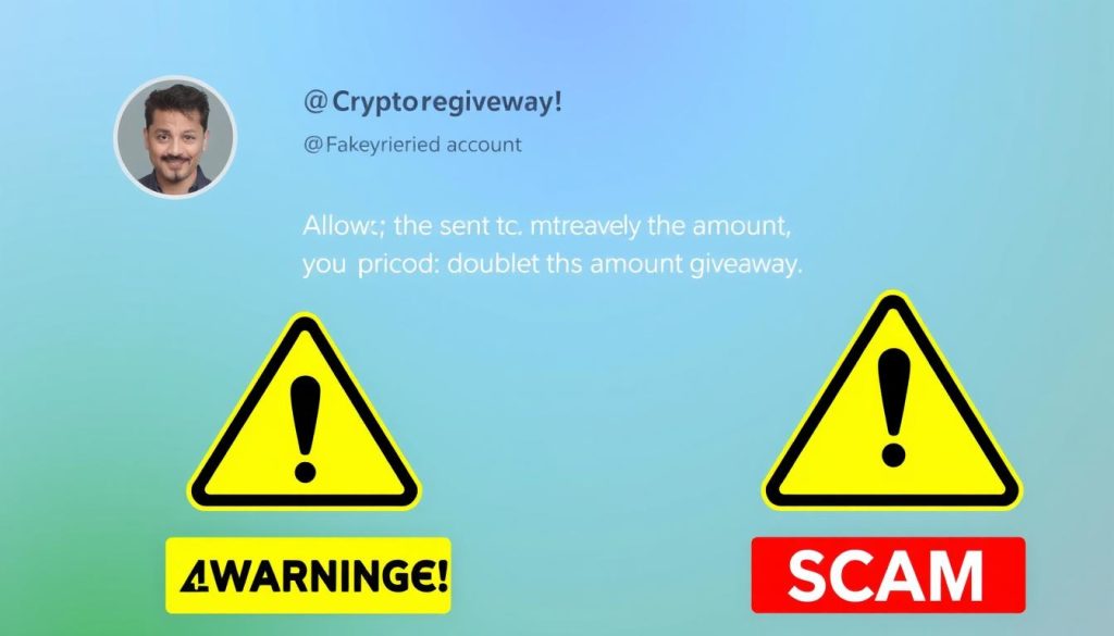 Пример мошеннической схемы Giveaway в криптовалютной сфере, угрожающей безопасности активов