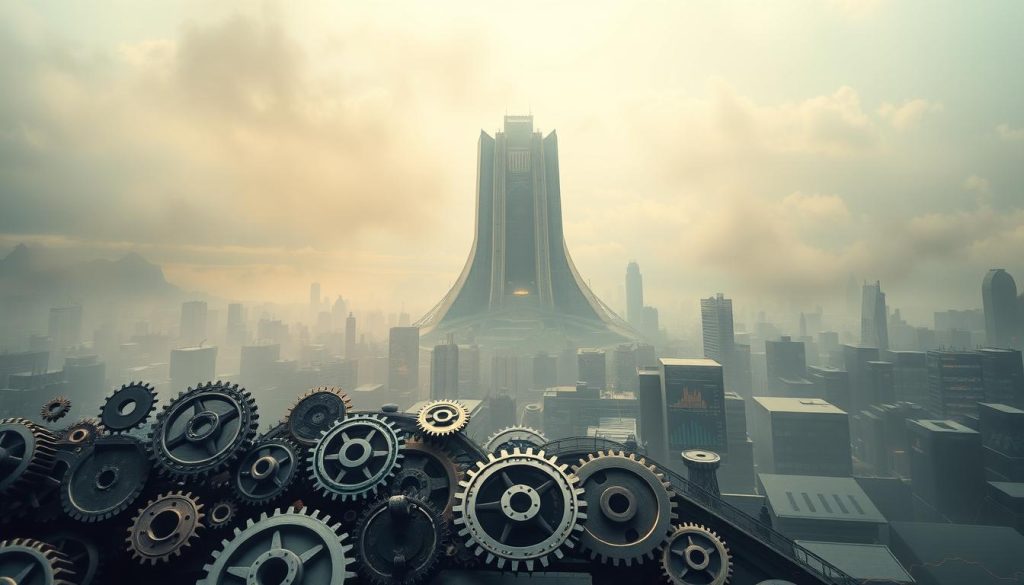 A vast, sweeping landscape of financial strategies, with a towering central structure representing the core concepts of investment. In the foreground, intricate gears and cogs symbolize the inner workings of these strategies, while in the middle ground, graphs, charts, and data visualizations provide insights into their performance. The background is a hazy, ethereal blend of colors, evoking the complexities and uncertainties inherent in the world of investment. The lighting is soft and diffused, creating a contemplative mood, and the camera angle is slightly elevated, allowing the viewer to survey the scene with a sense of strategic oversight. The overall composition conveys the breadth, depth, and interconnectedness of investment strategies, reflecting the comprehensive nature of the subject matter.