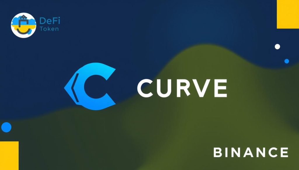 CRV криптовалюта в Украине на бирже Binance - логотип и визуализация токена Curve DAO