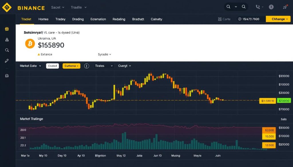 Графік курсу 1 Біткоін в гривнях на біржі Binance