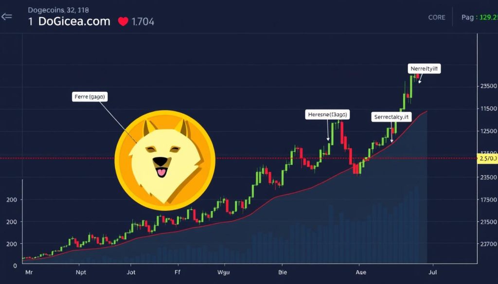 Изображение графика курса Dogecoin