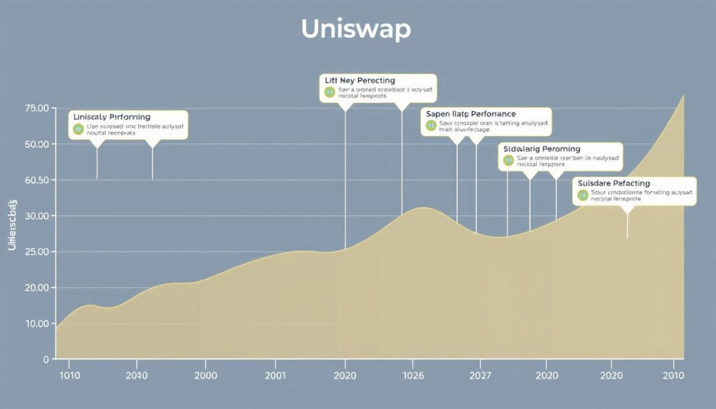 Изображение графика роста Uniswap