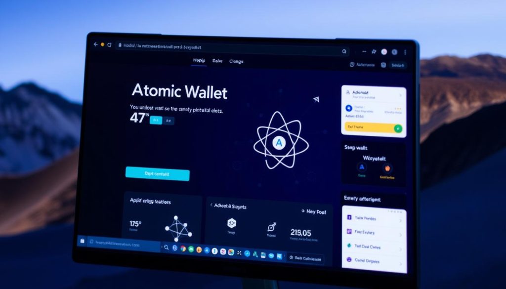 Изображение интерфейса Atomic Wallet на компьютере
