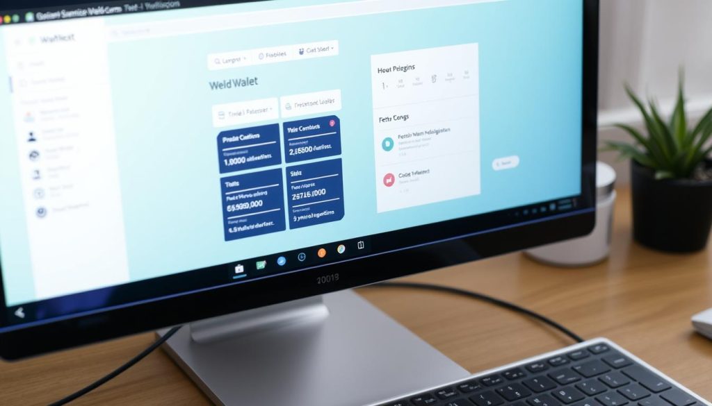 Изображение интерфейса Weld Wallet на экране компьютера