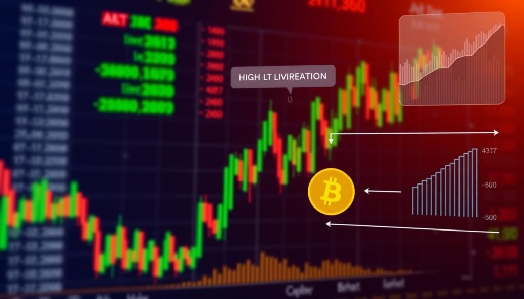 Изображение криптовалютной биржи с графиками и диаграммами, иллюстрирующими высокую ликвидность