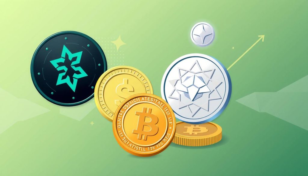 Изображение перспективных альткоинов, таких как Solana и Cardano Изображение перспективных альткоинов, таких как Solana и Cardano