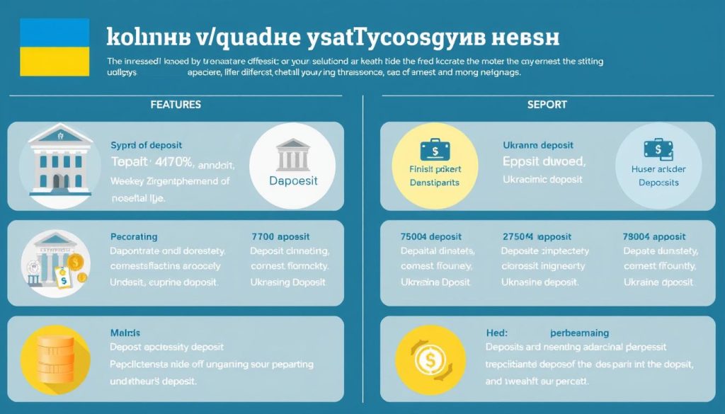 Изображение различных типов депозитов в украинских банках