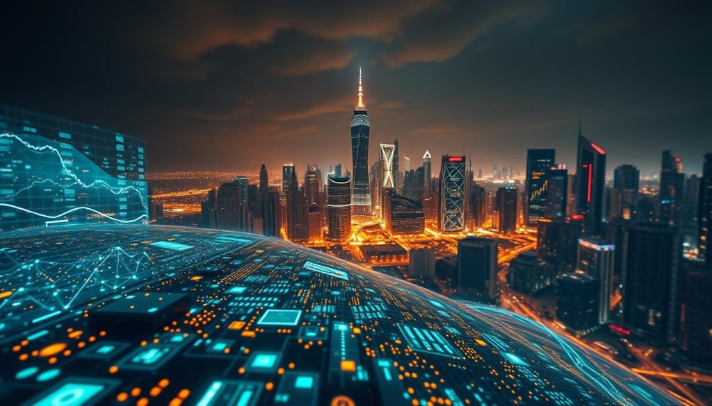 A captivating scene of the cryptocurrency market, showcased against a dramatic backdrop. In the foreground, a mosaic of digital assets and blockchain visualizations, glowing with an ethereal light. In the middle ground, a dynamic flow of financial data and analytics, displayed on sleek interfaces. In the distance, a cityscape of towering skyscrapers, hinting at the global scale of the crypto ecosystem. The lighting is cinematic, casting a sense of technological wonder and financial complexity. Captured through a wide-angle lens, the scene conveys the vast, interconnected nature of the cryptonews.in.ua market. The overall mood is one of awe and anticipation, inviting the viewer to delve deeper into the intricacies of this rapidly evolving financial landscape. A captivating scene of the cryptocurrency market, showcased against a dramatic backdrop. In the foreground, a mosaic of digital assets and blockchain visualizations, glowing with an ethereal light. In the middle ground, a dynamic flow of financial data and analytics, displayed on sleek interfaces. In the distance, a cityscape of towering skyscrapers, hinting at the global scale of the crypto ecosystem. The lighting is cinematic, casting a sense of technological wonder and financial complexity. Captured through a wide-angle lens, the scene conveys the vast, interconnected nature of the cryptonews.in.ua market. The overall mood is one of awe and anticipation, inviting the viewer to delve deeper into the intricacies of this rapidly evolving financial landscape.