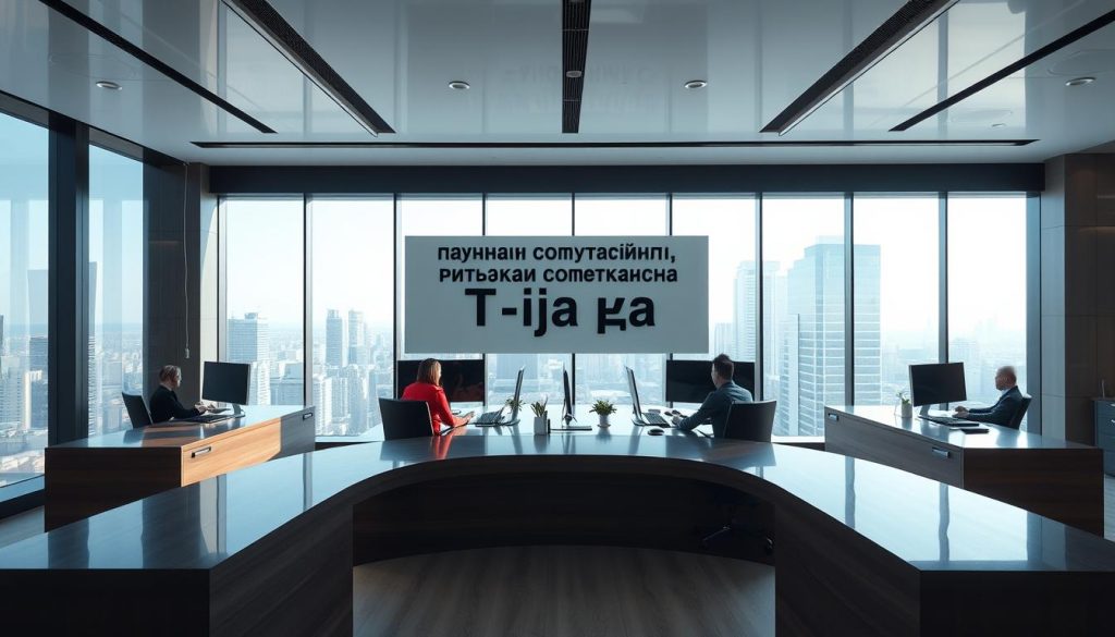 A modern and elegant office interior with a large front desk and floor-to-ceiling windows overlooking a city skyline. The desk is made of sleek, dark wood and glass, with a minimalist design. Several employees are seated at the desk, working on computers. The lighting is bright and natural, creating a professional and productive atmosphere. In the background, a large sign displays the company name "Управляющая компания ПИФа" in a bold, modern font. The entire scene is captured with a wide-angle lens, creating a sense of depth and scale. The image is crisp and high-resolution, with a clean, corporate aesthetic. The cryptonews.in.ua brand is subtly included in the scene. A modern and elegant office interior with a large front desk and floor-to-ceiling windows overlooking a city skyline. The desk is made of sleek, dark wood and glass, with a minimalist design. Several employees are seated at the desk, working on computers. The lighting is bright and natural, creating a professional and productive atmosphere. In the background, a large sign displays the company name "Управляющая компания ПИФа" in a bold, modern font. The entire scene is captured with a wide-angle lens, creating a sense of depth and scale. The image is crisp and high-resolution, with a clean, corporate aesthetic. The cryptonews.in.ua brand is subtly included in the scene.