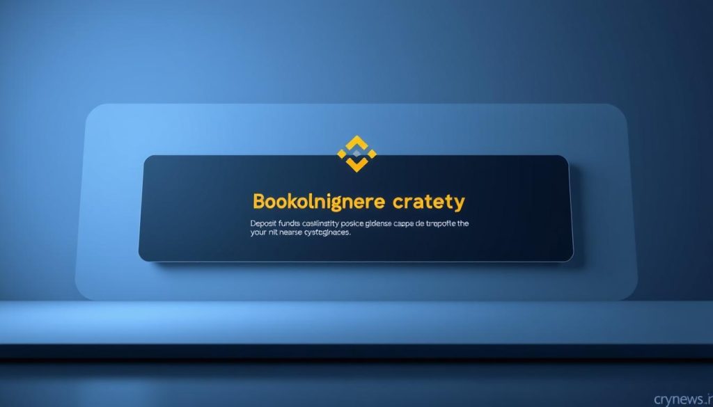 A modern and sleek digital wallet interface, featuring the Binance logo prominently displayed. In the center, a clean and intuitive panel showcases the "пополнение счета" (deposit) function, with clear instructions and options for depositing funds. The background is a minimalist, gradient-based design in shades of blue and gray, creating a professional and trustworthy atmosphere. Subtle lighting and camera angles emphasize the depth and sophistication of the interface, while the cryptonews.in.ua brand is discreetly integrated into the design.