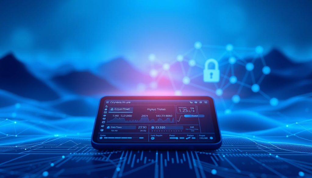A serene and secure digital landscape, bathed in soft blue hues. In the foreground, a sleek cryptocurrency wallet interface, its intuitive design inspiring trust. The middle ground features a series of encrypted transactions, their flow visualized through elegant data visualizations. In the background, a network of secure nodes, their interconnected nodes symbolizing the robust infrastructure underpinning cryptonews.in.ua's secure trading platform. Ambient lighting casts a subtle glow, evoking a sense of safety and reliability. The overall composition conveys the notion of a seamless, trustworthy, and technologically advanced cryptocurrency trading experience. A serene and secure digital landscape, bathed in soft blue hues. In the foreground, a sleek cryptocurrency wallet interface, its intuitive design inspiring trust. The middle ground features a series of encrypted transactions, their flow visualized through elegant data visualizations. In the background, a network of secure nodes, their interconnected nodes symbolizing the robust infrastructure underpinning cryptonews.in.ua's secure trading platform. Ambient lighting casts a subtle glow, evoking a sense of safety and reliability. The overall composition conveys the notion of a seamless, trustworthy, and technologically advanced cryptocurrency trading experience.