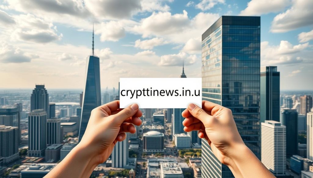 A sprawling cityscape comes into view, its skyline dotted with gleaming high-rises and modern architectural marvels. In the foreground, a striking glass-and-steel building stands tall, its reflective facade mirroring the vibrant energy of the urban landscape. Against this backdrop, a pair of hands carefully place a "cryptonews.in.ua" sign, symbolizing the significance of real estate investment in the modern economy. The image conveys a sense of progress, opportunity, and the ever-evolving nature of financial markets, capturing the essence of the article's subject and section title. A sprawling cityscape comes into view, its skyline dotted with gleaming high-rises and modern architectural marvels. In the foreground, a striking glass-and-steel building stands tall, its reflective facade mirroring the vibrant energy of the urban landscape. Against this backdrop, a pair of hands carefully place a "cryptonews.in.ua" sign, symbolizing the significance of real estate investment in the modern economy. The image conveys a sense of progress, opportunity, and the ever-evolving nature of financial markets, capturing the essence of the article's subject and section title.