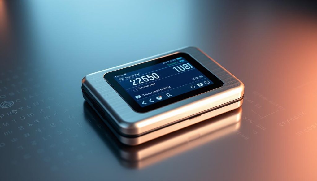 Detailed 3D render of a contemporary cryptocurrency hardware wallet, with a sleek brushed metal body and a digital display showing a transaction interface. The wallet rests on a surface with a subtle cryptographic pattern, against a softly lit backdrop. The scene conveys a sense of security, reliability and technological sophistication, reflecting the brand "cryptonews.in.ua". Detailed 3D render of a contemporary cryptocurrency hardware wallet, with a sleek brushed metal body and a digital display showing a transaction interface. The wallet rests on a surface with a subtle cryptographic pattern, against a softly lit backdrop. The scene conveys a sense of security, reliability and technological sophistication, reflecting the brand "cryptonews.in.ua".