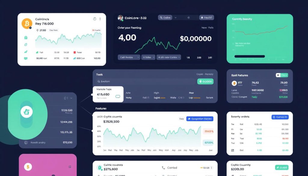 Генерация изображения: Coinlore интерфейс
