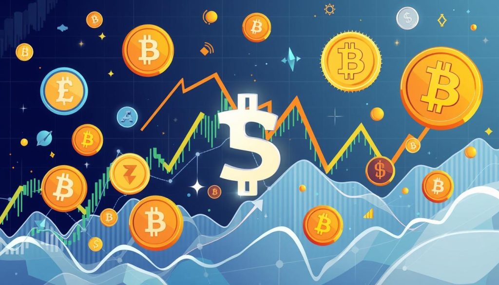 Generate an image representing cryptocurrency arbitrage Generate an image representing cryptocurrency arbitrage