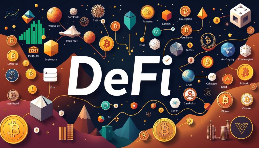 Generate an image representing DeFi projects and earning opportunities Generate an image representing DeFi projects and earning opportunities