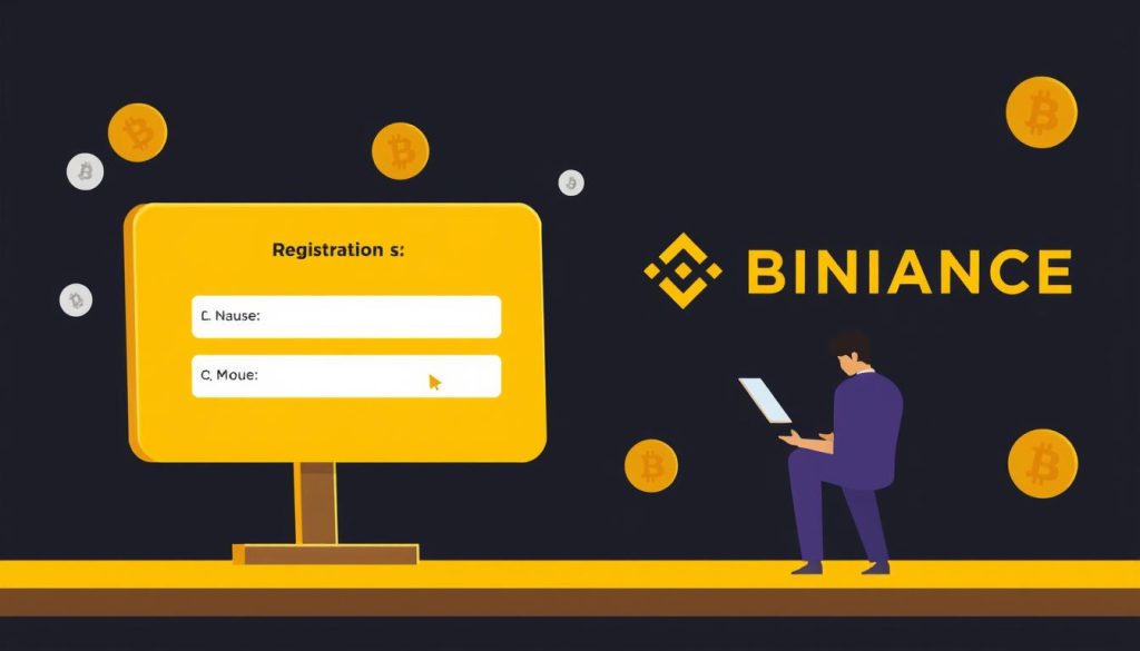 Ілюстрація процесу реєстрації на Binance Ілюстрація процесу реєстрації на Binance