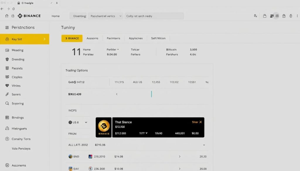 Изображение Binance интерфейса Изображение Binance интерфейса