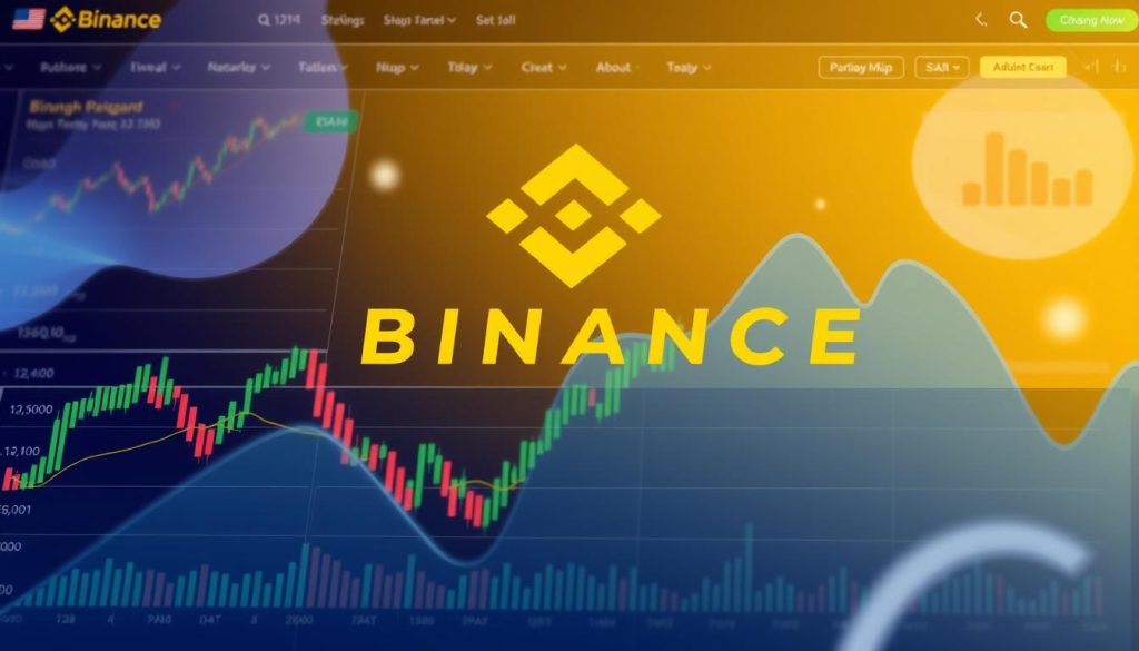 Изображение биржи Binance с графиками и диаграммами