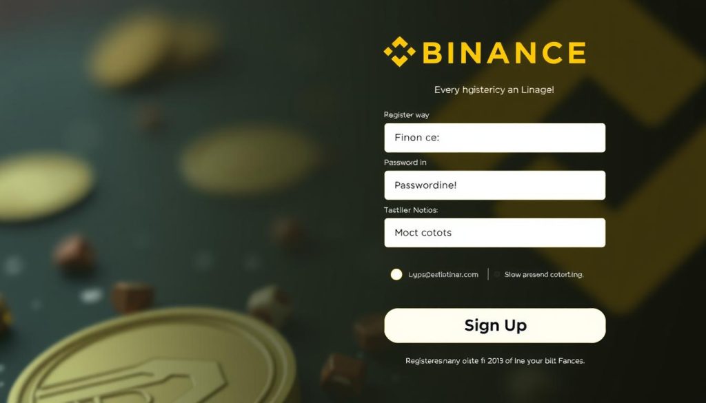 Изображение: форма регистрации на Binance Изображение: форма регистрации на Binance