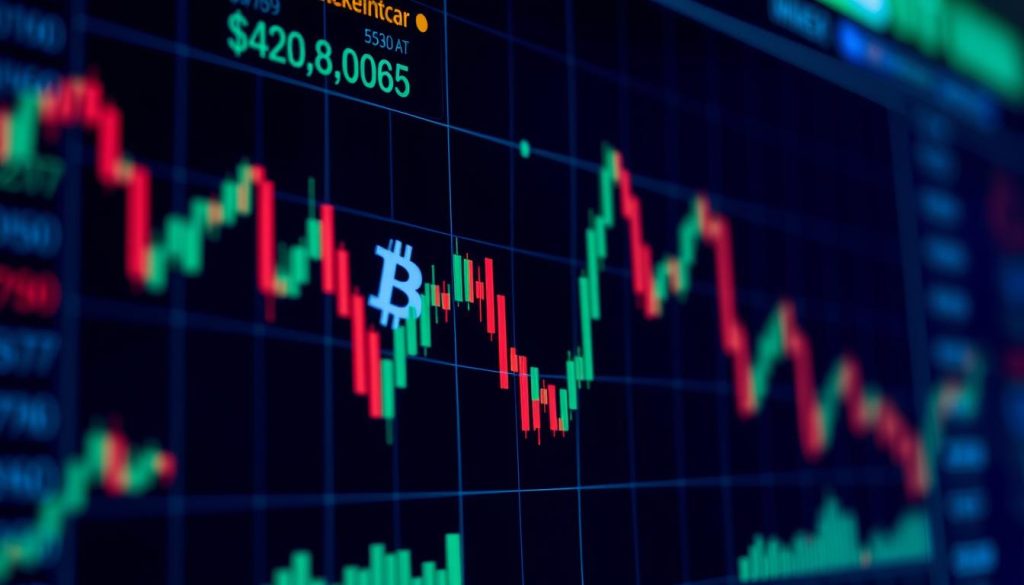 Изображение графика цен криптовалют на разных биржах Изображение графика цен криптовалют на разных биржах