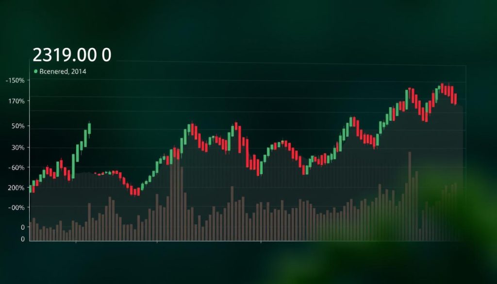 Изображение графика цены биткоина за последние 24 часа