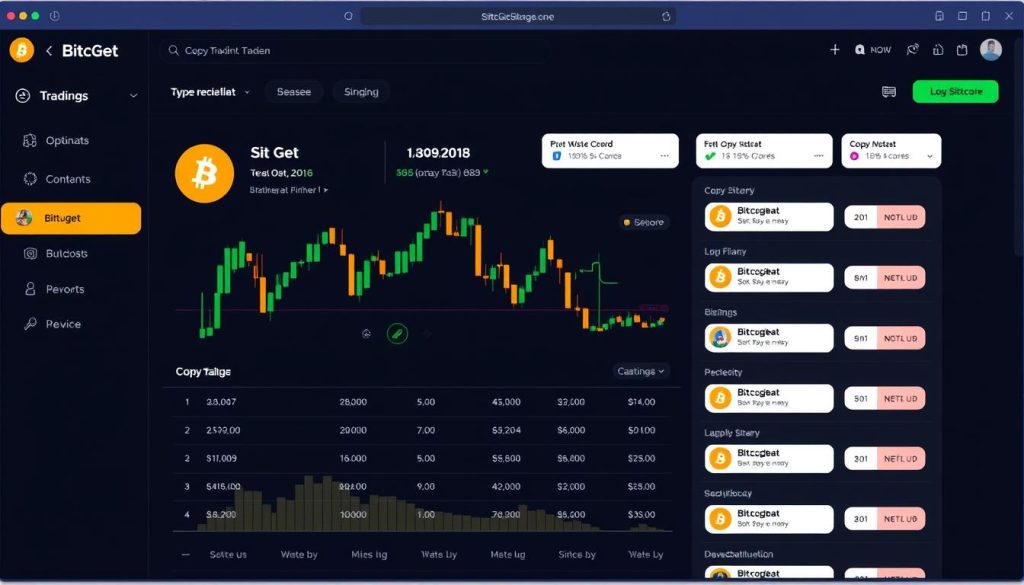 Изображение: Интерфейс платформы Bitget с функцией копитрейдинга