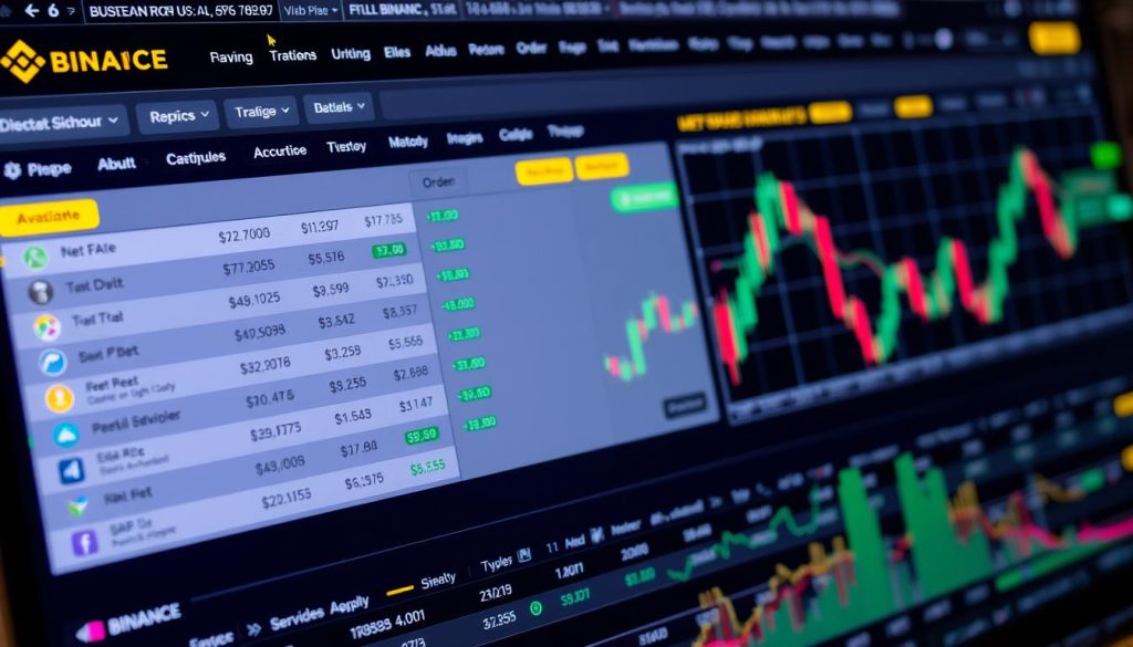 Изображение: Интерфейс торговой платформы Binance с графиками и ордерами Изображение: Интерфейс торговой платформы Binance с графиками и ордерами