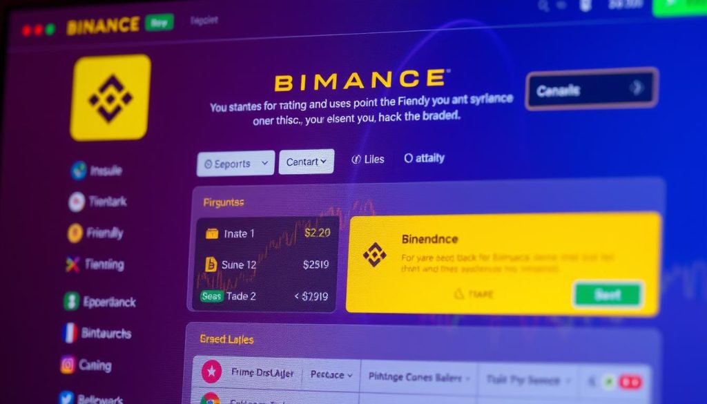 Изображение интерфейса Binance для покупки акций Изображение интерфейса Binance для покупки акций