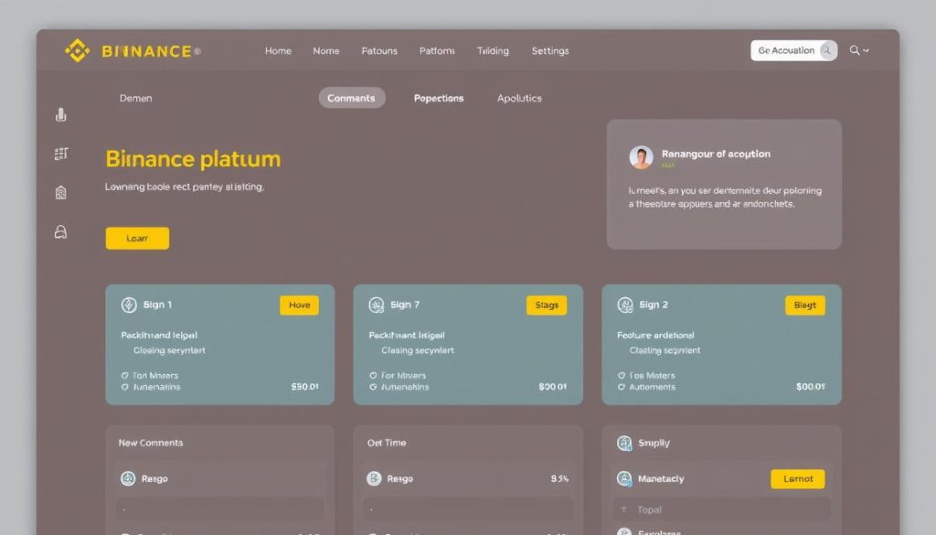 Изображение интерфейса платформы Binance Изображение интерфейса платформы Binance