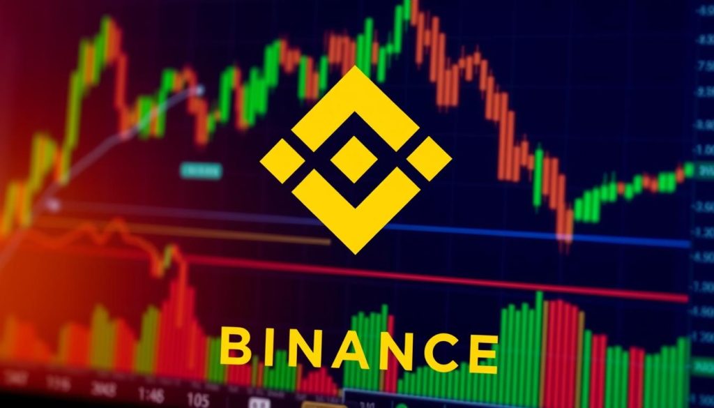 Изображение: логотип Binance на фоне графика криптовалют