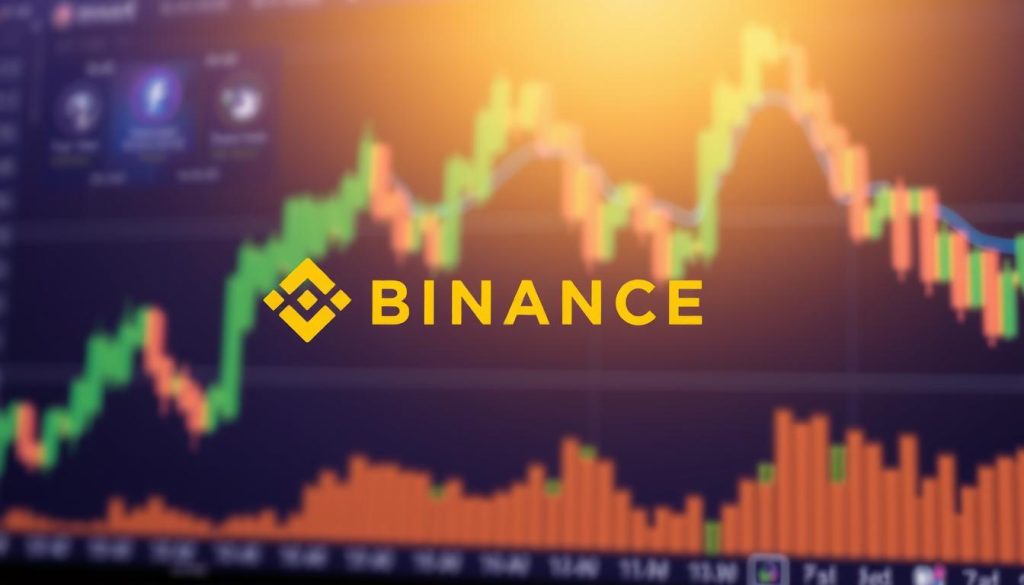 Изображение: логотип Binance на фоне графика криптовалют Изображение: логотип Binance на фоне графика криптовалют