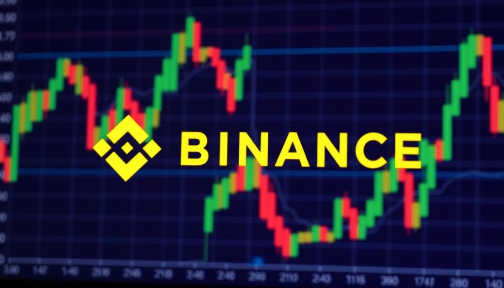 Изображение: логотип Binance на фоне графика криптовалют
