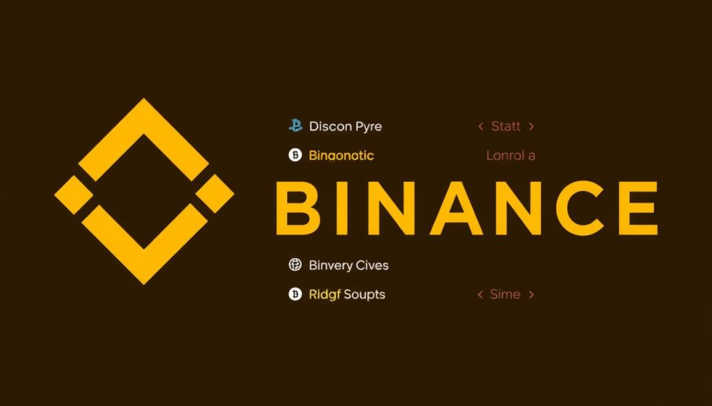Изображение: логотип Binance с перечнем доступных криптовалют Изображение: логотип Binance с перечнем доступных криптовалют