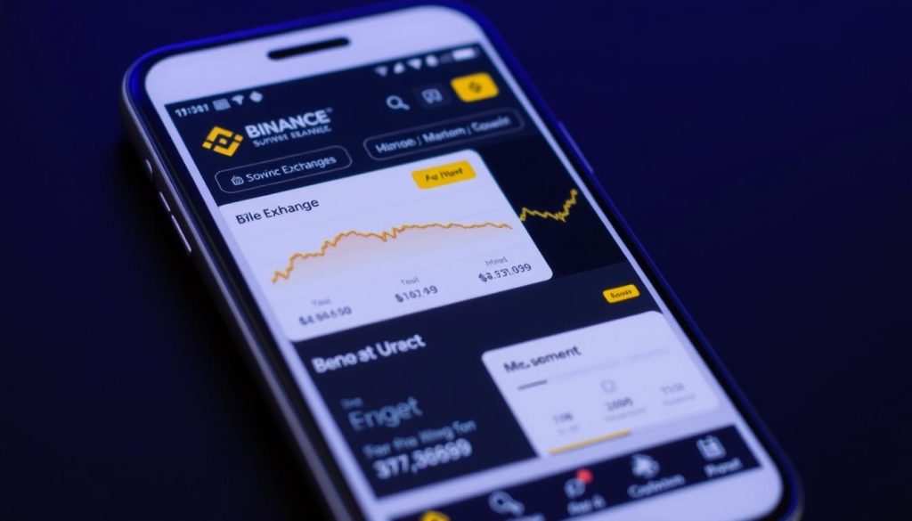 Изображение мобильного приложения биржи Binance Изображение мобильного приложения биржи Binance