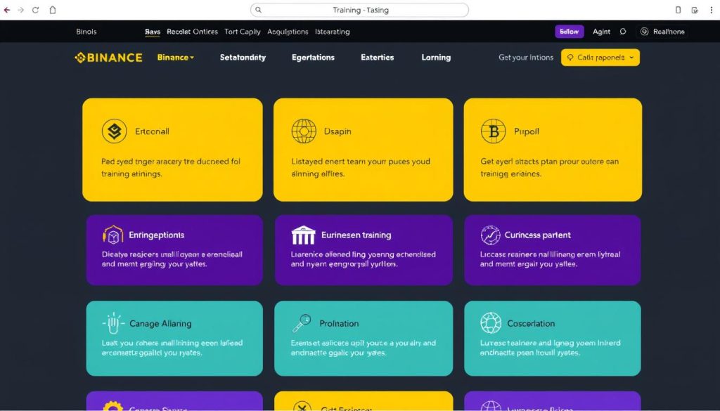 Изображение платформы Binance с возможностью обучения Изображение платформы Binance с возможностью обучения