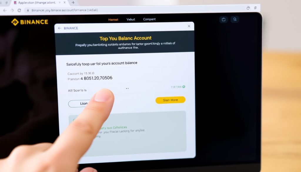 Изображение: пополнение счета на Binance