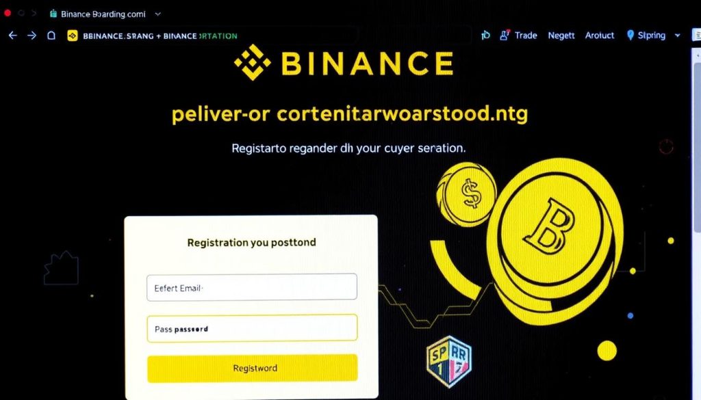 Изображение регистрации на Binance