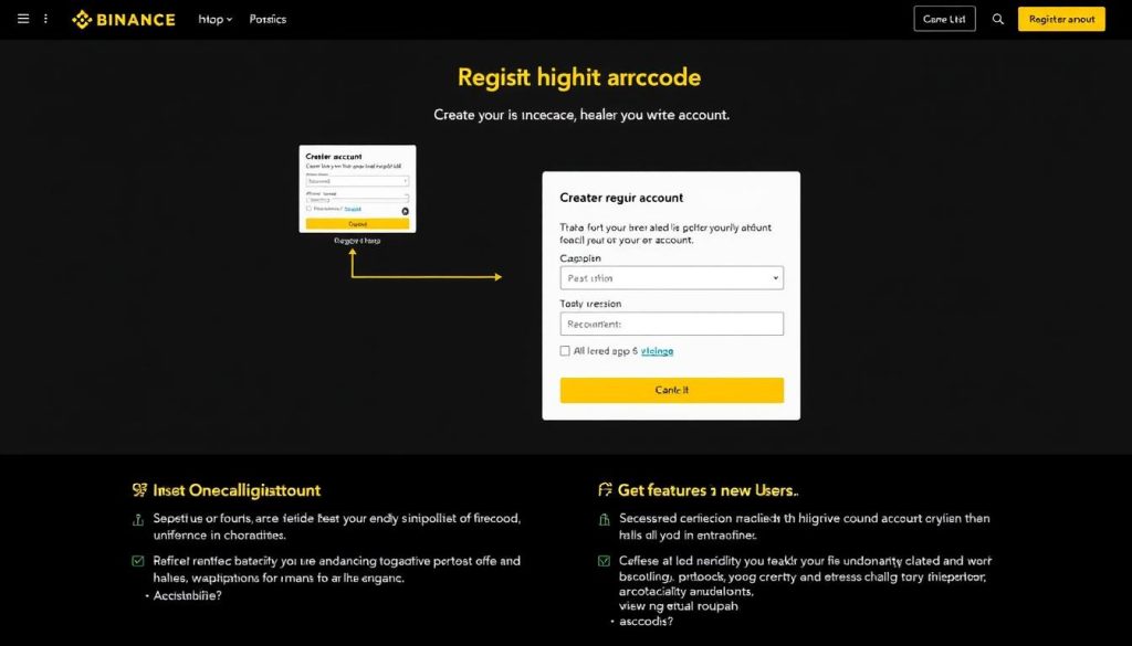 Изображение регистрации на Binance