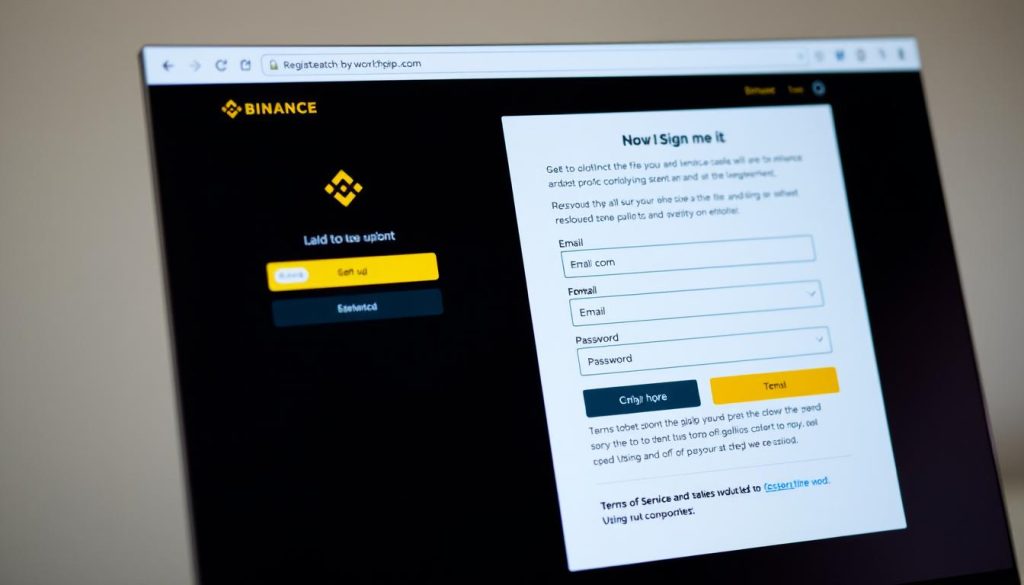 Изображение регистрации на Binance Изображение регистрации на Binance