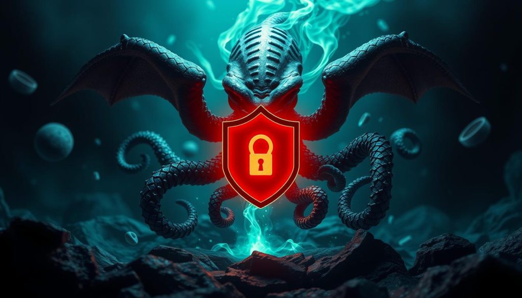 Создайте изображение, отражающее надежность и безопасность Kraken