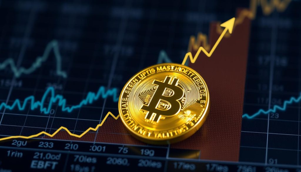 Создать изображение: график роста цены биткоина после запуска Bitcoin ETF Создать изображение: график роста цены биткоина после запуска Bitcoin ETF