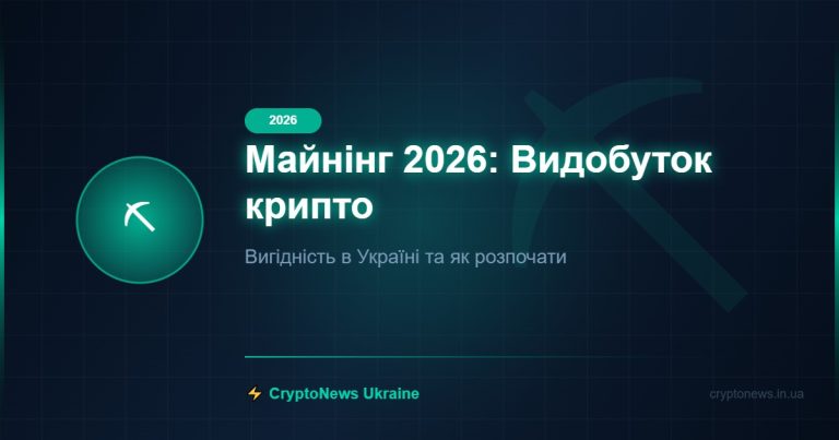 Майнінг 2026: Видобуток крипто — CryptoNews Ukraine