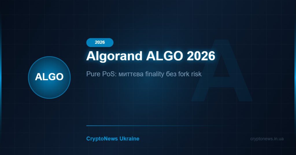 Algorand ALGO 2026: Pure PoS, CBDC та Швидкі Платежі — огляд технології та прогноз ціни