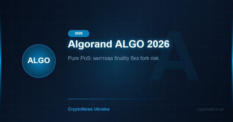 Algorand ALGO 2026: Pure PoS, CBDC та Швидкі Платежі — огляд технології та прогноз ціни