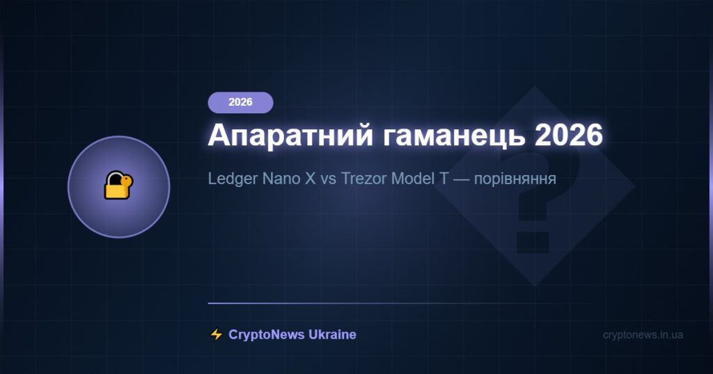 Апаратний гаманець 2026: Ledger vs Trezor — безпечне зберігання криптовалюти
